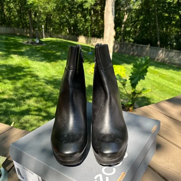 🖤ECCOPARNU PLATFORM BLACK ANKLE BOOTS 41 10-10.5
